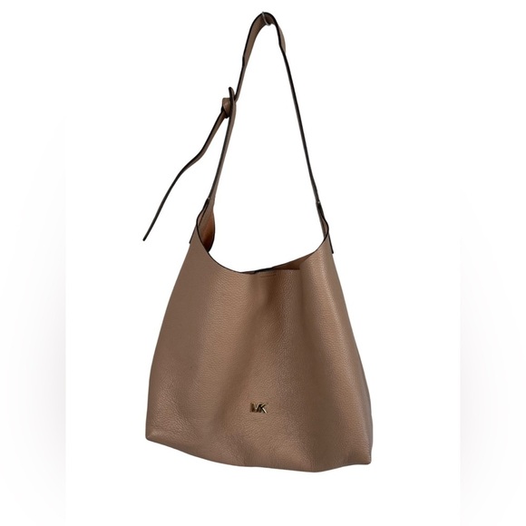 Michael Kors Handbags - Michael Kors Medium Junie Leather Hobo Bag - Blush